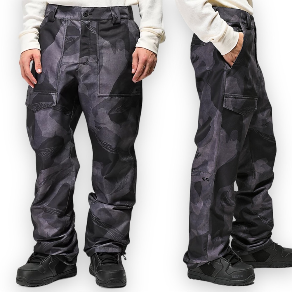 ThirtyTwo Sz: Small Sweeper Black Camo 10K Snowboard Pants  Camo Black Gray